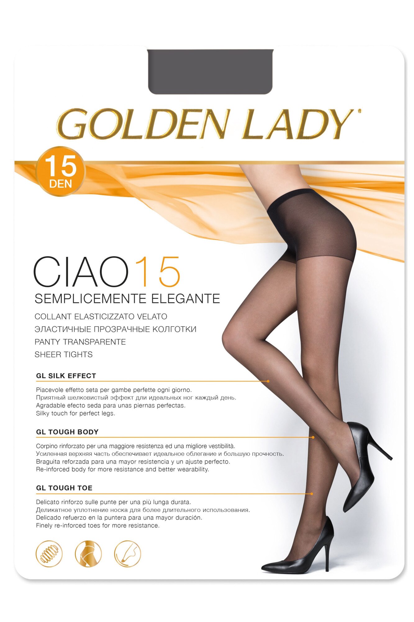 Елегантен чорапогащник Golden Lady Ciao 15 ДЕН