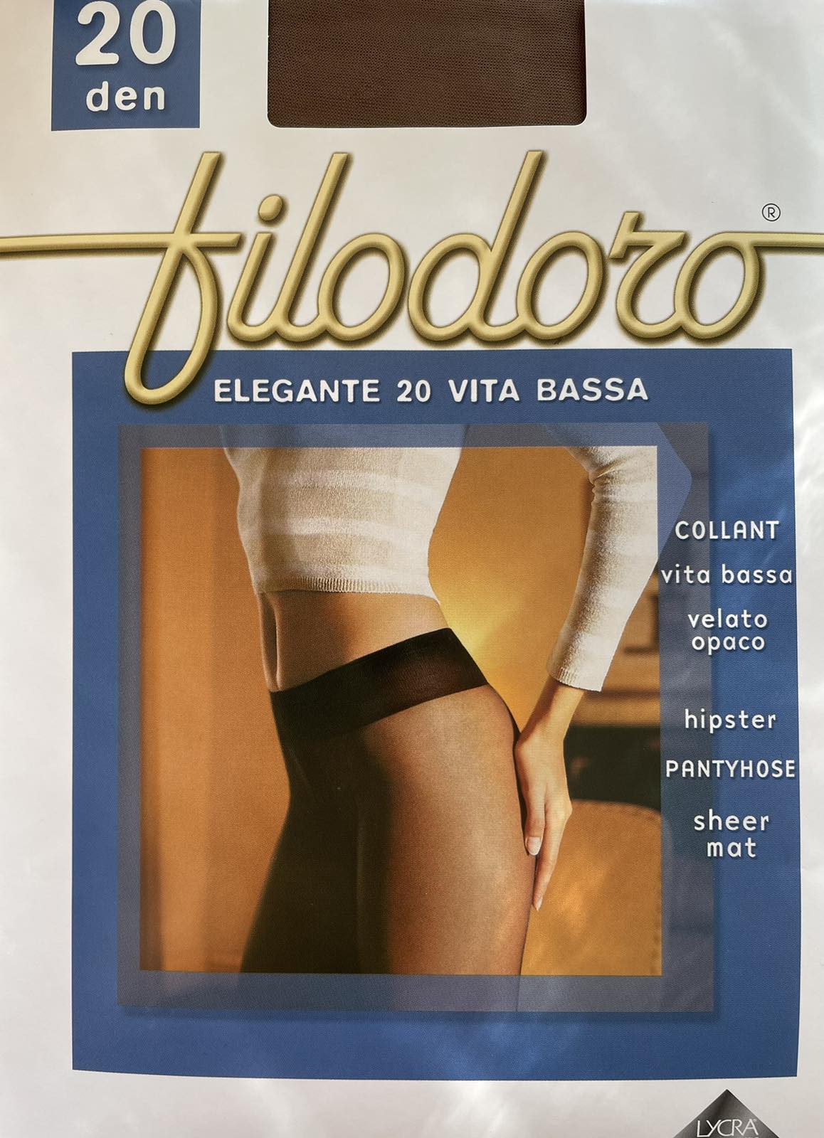 Елегантен дамски чорапогащник с ниска талия Filodoro Elegante 20 ДЕН