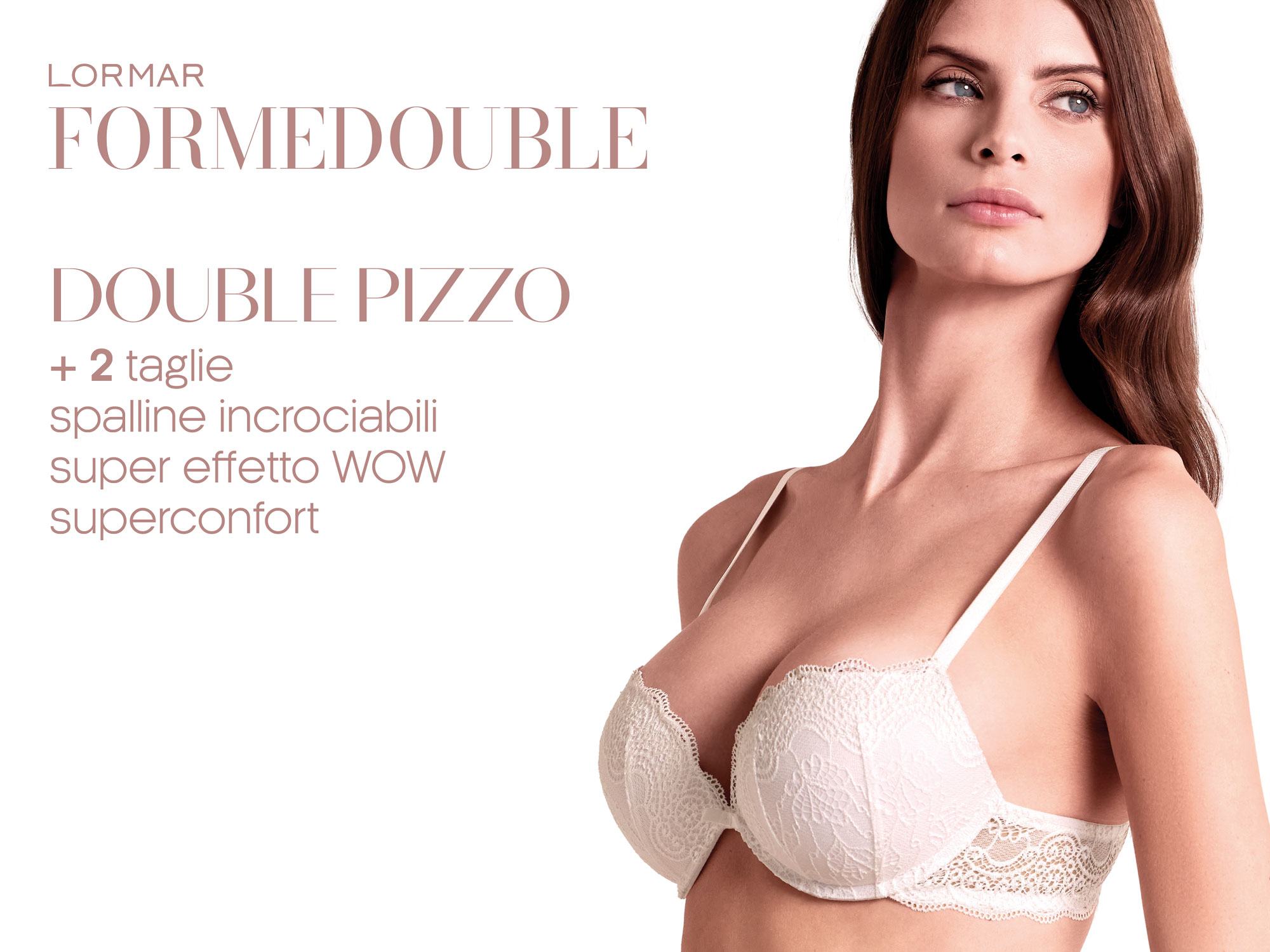 Сутиен SUPER PUSH-UP Lormar Double Pizzo серия Formedouble